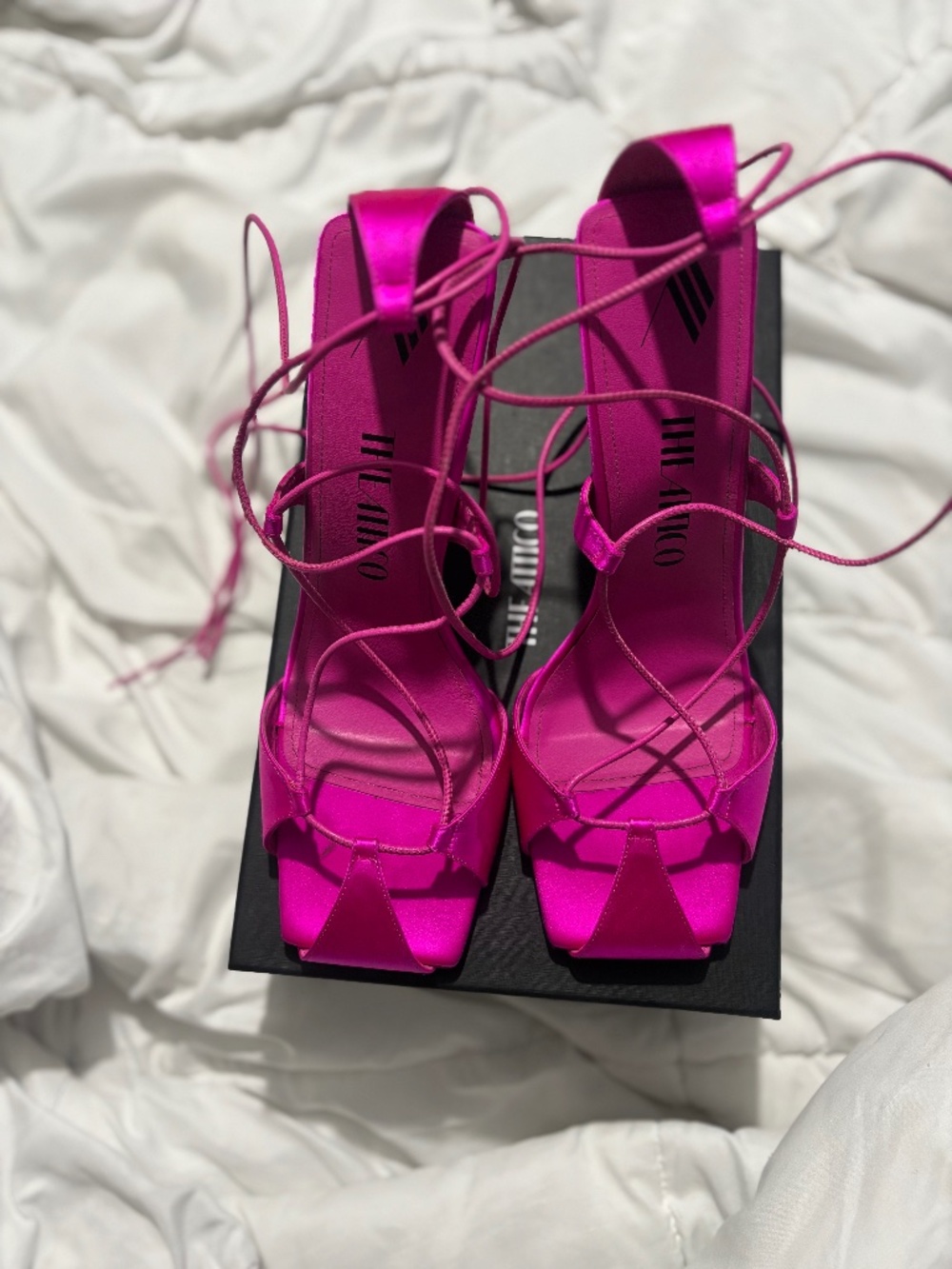 The Attico Adele 105 MM Lace Up Heels